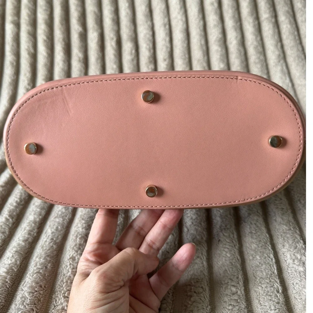 Kate Spade New York Betty Medium Tote Pink Italian Leather Resin Ring Handles